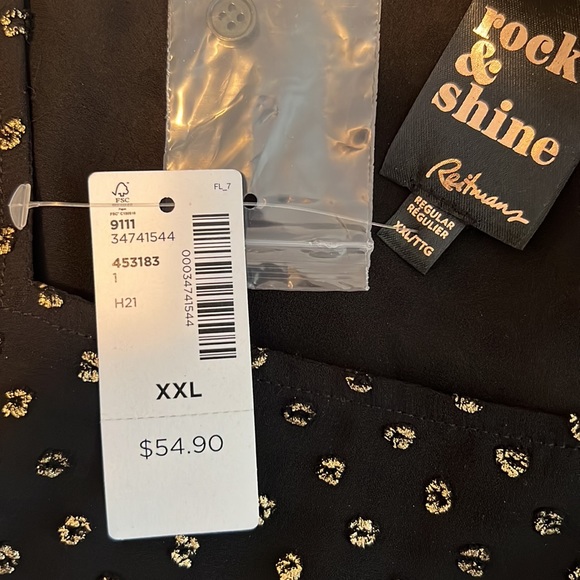 Square neckline fitted blouse with elasticized back. - Picture 4 of 4